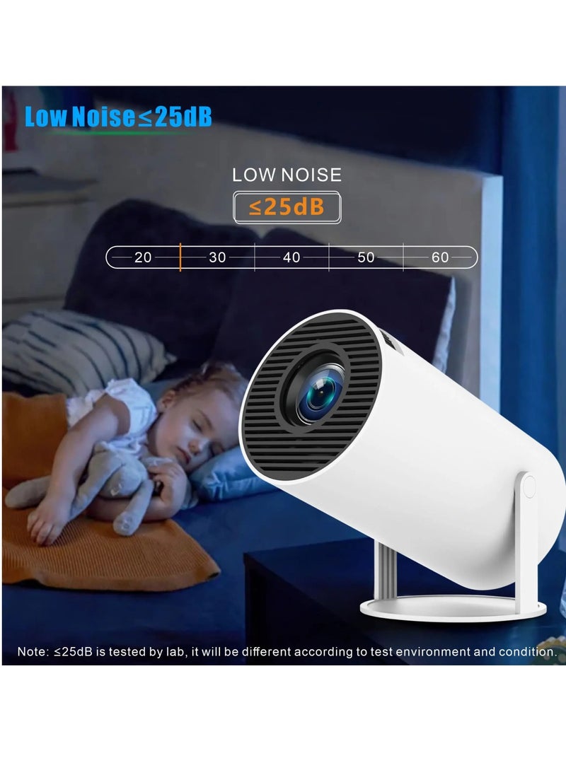 DIGI CORE - HY300 PRO Smart Projector Support 4K Mini Projector Auto Keystone Correction Portable Projector 280 ANSI 2.4 5G WiFi BT 5.0 130 Inch Screen 180 Degree Flip Home HD Video Projector Outdoor Projector Android 11 Compatible With TV Stick/HDMI/USB/PS5/iOS/PS4 - Image 1