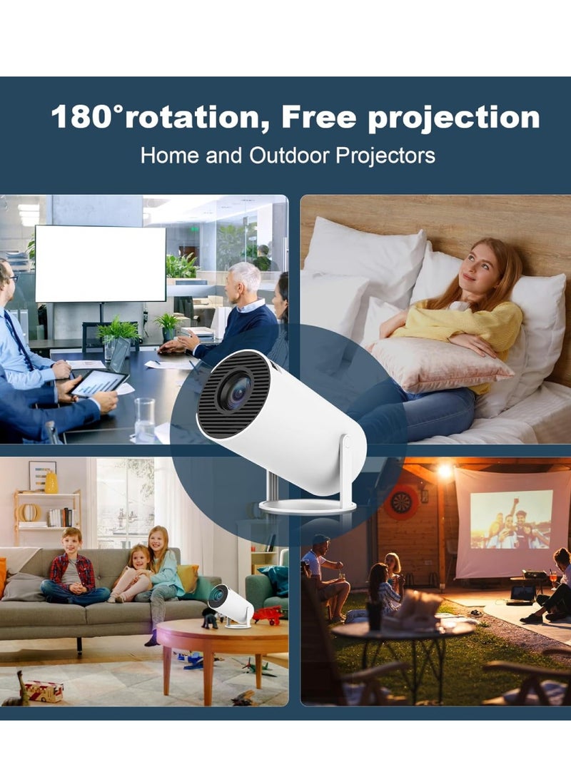 DIGI CORE - HY300 PRO Smart Projector Support 4K Mini Projector Auto Keystone Correction Portable Projector 280 ANSI 2.4 5G WiFi BT 5.0 130 Inch Screen 180 Degree Flip Home HD Video Projector Outdoor Projector Android 11 Compatible With TV Stick/HDMI/USB/PS5/iOS/PS4 - Image 1