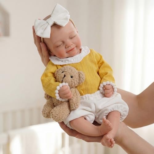 BABESIDE Full Body Silicone Reborn Baby Dolls 12 Inch Weight 3 lb Weighted Full Silicone RealisticNewborn Baby Doll Real Life Baby Dolls with Complete Accessories Gift Box - Image 1
