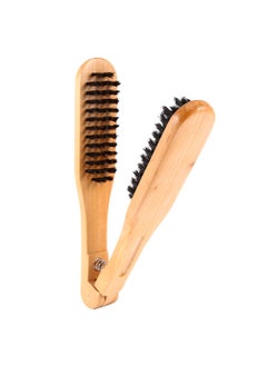 Hair Straightening Comb Brush Double Sided Bristle Hair Brush Wooden Anti Static Straightening Comb Professional Hairdressing Comb Hair Straightener Clamp Hair Styling Tool for DI