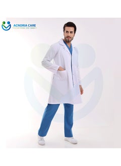 ACNORIA CARE Men's Long Medical Lab Coat For Doctors Nurses And Hospital Workers Comfortable And Elegant - From Acnoria Care - Size L  - Image 5