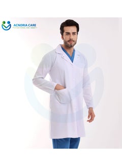 ACNORIA CARE Men's Long Medical Lab Coat For Doctors Nurses And Hospital Workers Comfortable And Elegant - From Acnoria Care - Size L  - Image 1