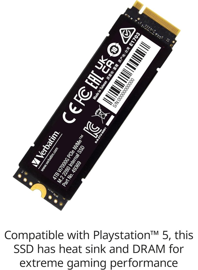 VERBATIM قرص صلب داخلي Verbatim Vi7000 PCIe NVMe M.2 سعة 2TB - Image 2