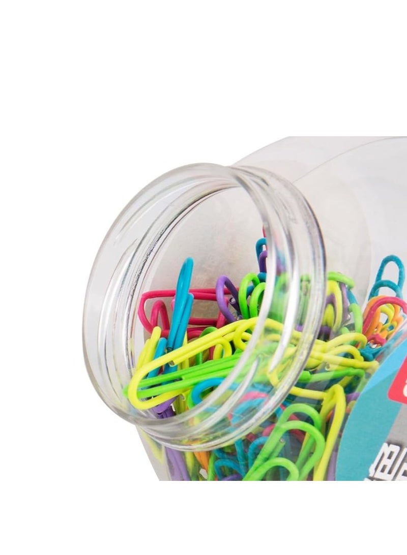 تيرابايت مشابك ورق صغيرة ملونة مطلية بالفينيل، 400 عبوة 29 مم حامل مشابك ورق صغيرة ملونة للمدرسة والمكتب - Image 5