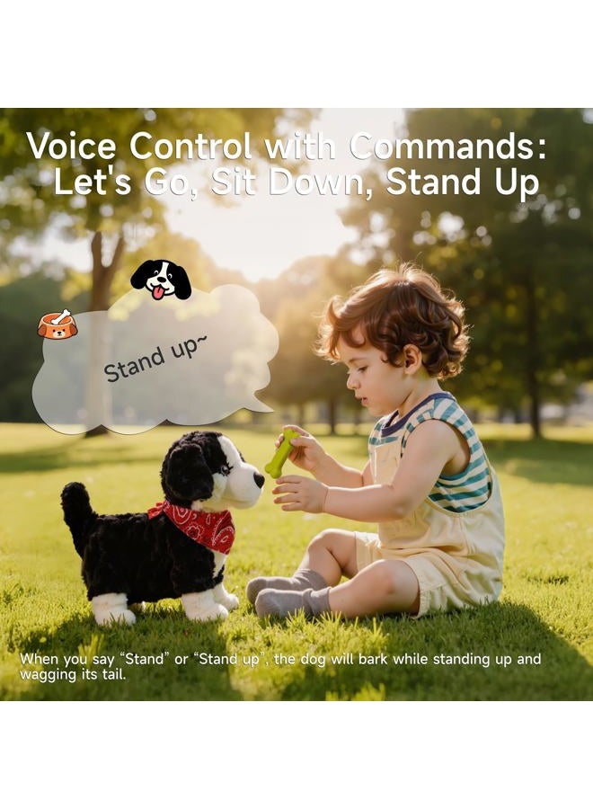 eJog Pup Electronic Interactive Plush Toy Dogs for Kids, Walking, Talking, Barking, Tail Wagging, Realistic Robot Puppy Toy, Voice Control Stuffed Animal Pet Toys for Children Ages 3+ - Image 3