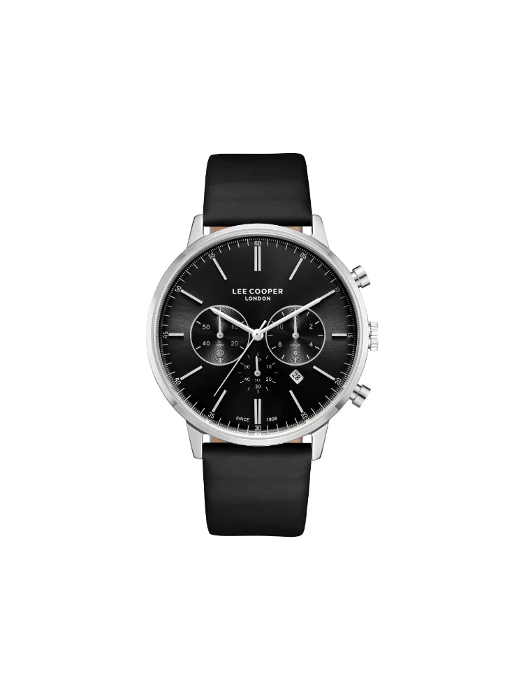 Lee Cooper Men's Multi Function Display Watch With Black Leather Strap - LC08043.351