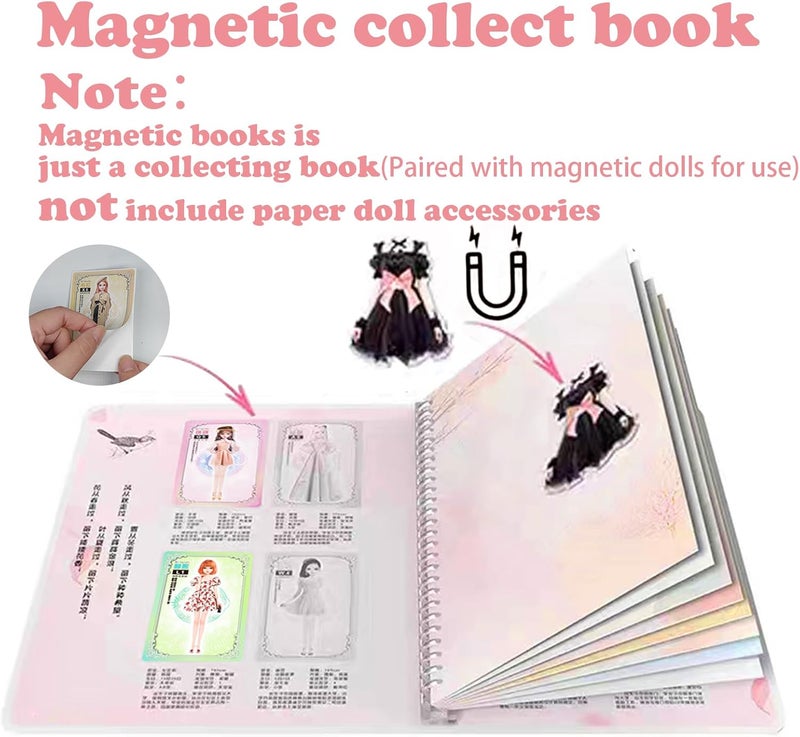 Daniel Axel Magnetic Collecting Book,Paried with Magnetic Paper Doll for Use,Gift for 3+ Year Old Girls Toddler-Only Include Magnetic Collecting Book,Not Include Paper Doll Accessories - Image 2