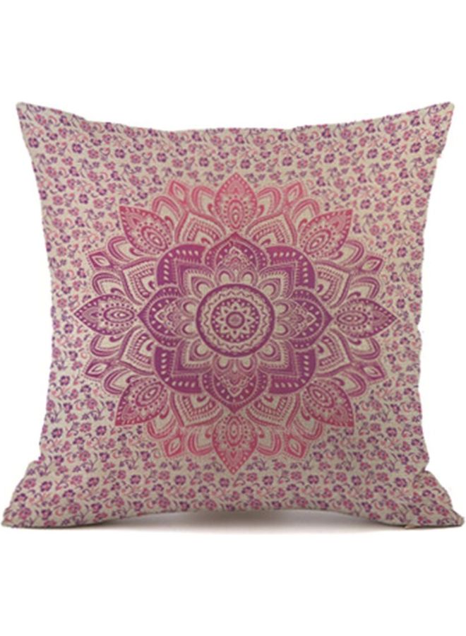 NIBEMINENT Bohemian Printed Cushion Cover Pink