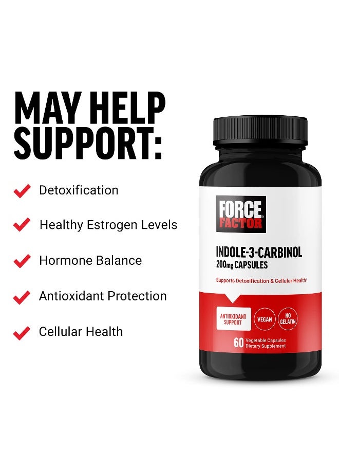 Force Factor Force Factor, Indole-3-Carbinol, 200 mg, 60 Vegetable Capsules  - Image 3