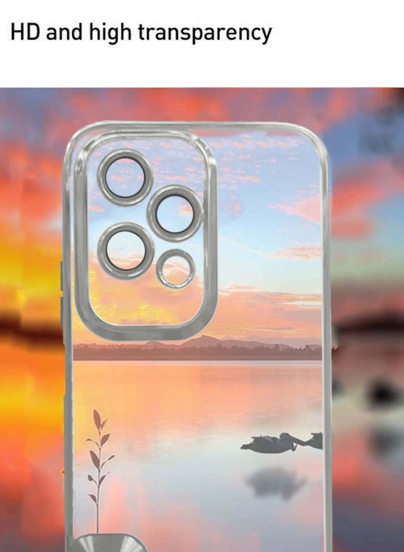 Wtech Honor 200 Lite 5G 2024 PU Luxury Plating Raised Lips Camera Hole Case Cover - Silver - Image 5