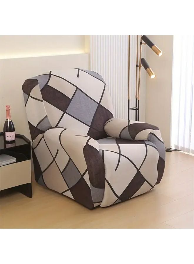 براغ غطاء أريكة شيفاس بمقعد واحد قماش مطبوع هندسي قابل للتمدد صديق للحيوانات الأليفة - Image 5