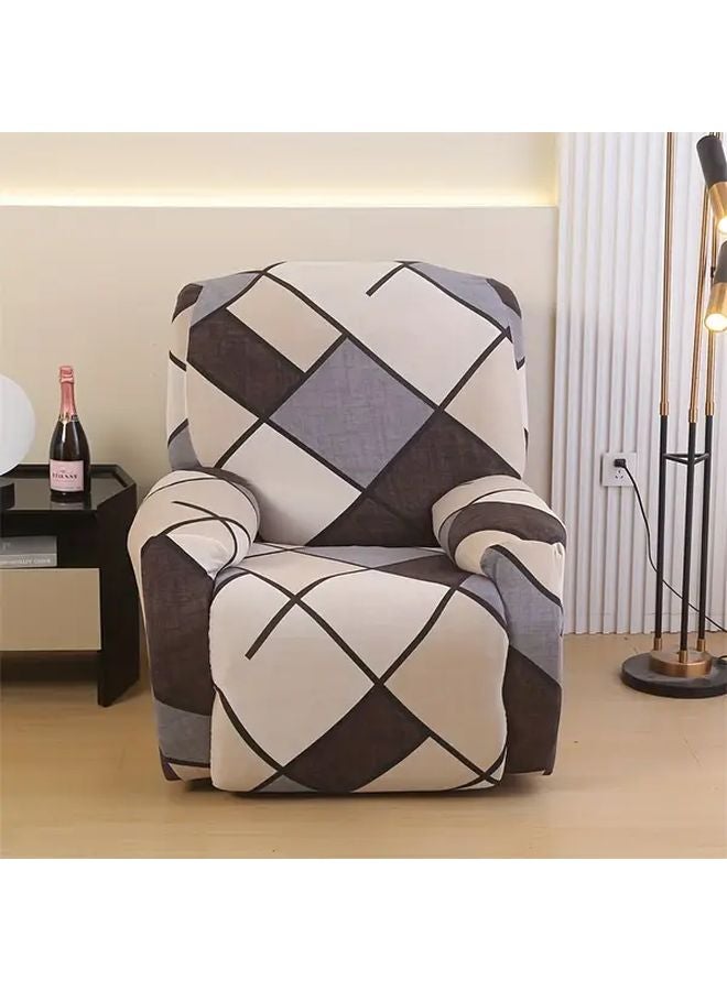 براغ غطاء أريكة شيفاس بمقعد واحد قماش مطبوع هندسي قابل للتمدد صديق للحيوانات الأليفة - Image 3