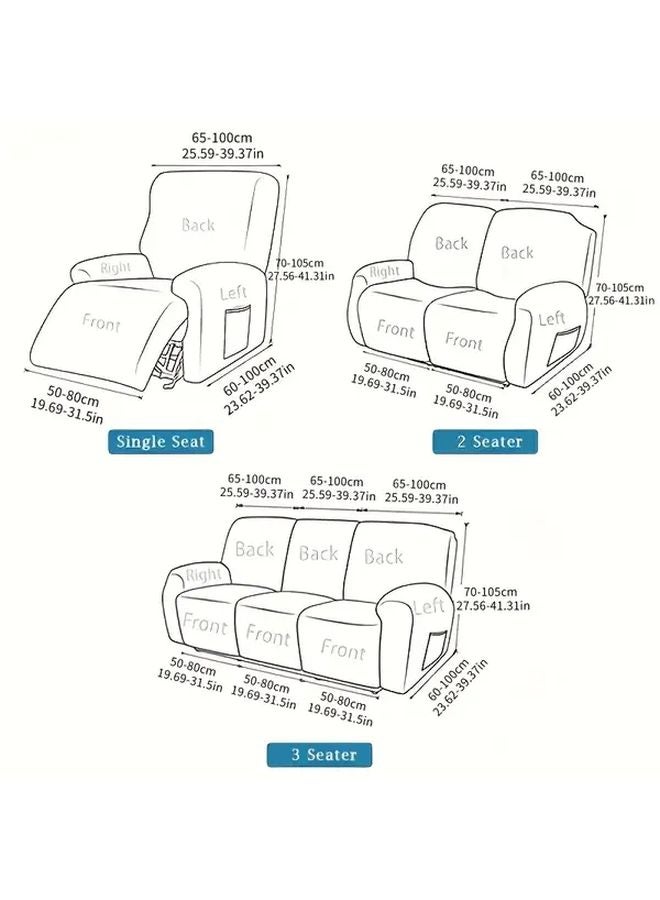 براغ غطاء أريكة شيفاس بمقعد واحد قماش مطبوع هندسي قابل للتمدد صديق للحيوانات الأليفة - Image 4