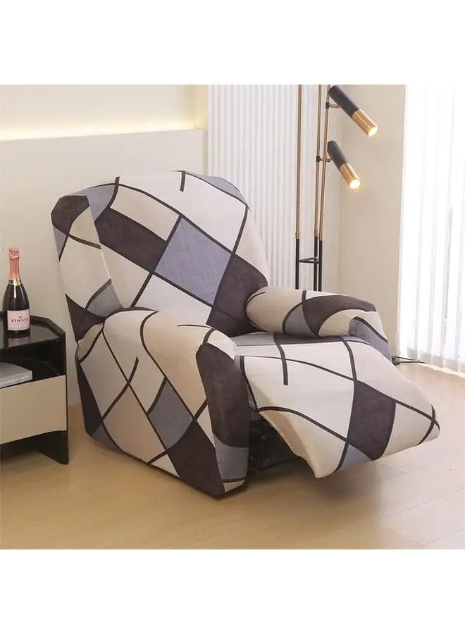 براغ غطاء أريكة شيفاس بمقعد واحد قماش مطبوع هندسي قابل للتمدد صديق للحيوانات الأليفة - Image 2