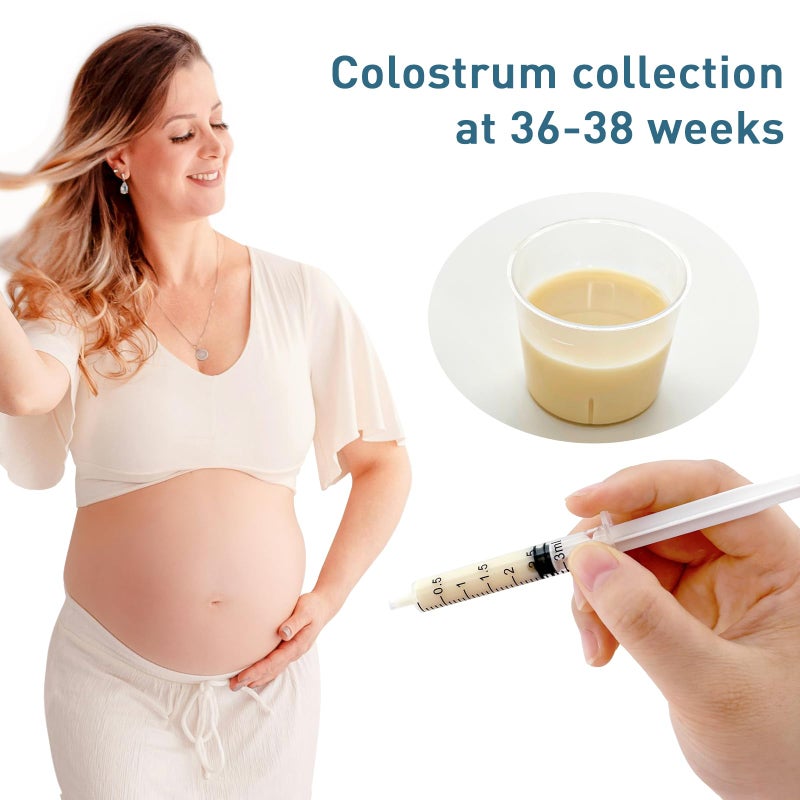 ISOPEN 50 Sets Colostrum Syringes,3mL Colostrum Collector Kits Include 50PC 3ml Sterile Syringe with Cap, Sticker, Clear ziplock Bag and a Measuring Cup - Image 5