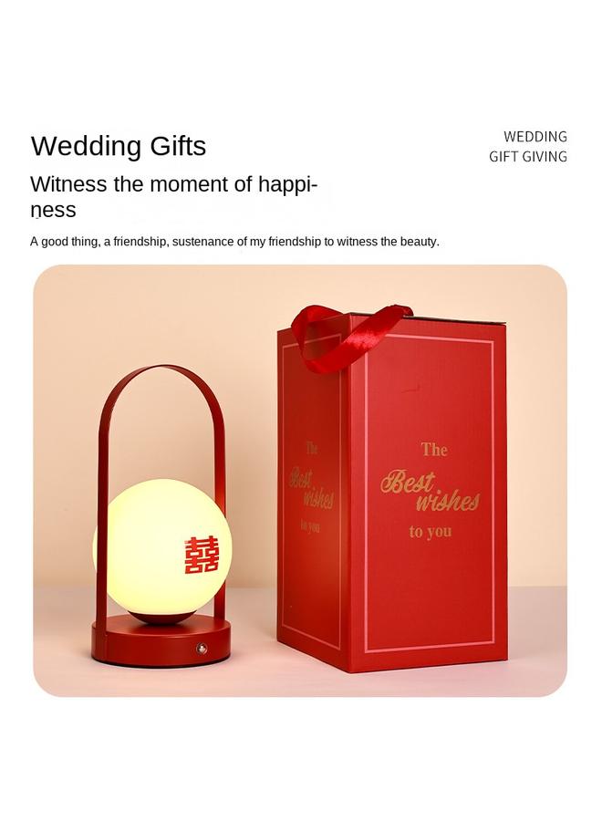 Bluejw A Pair Of Wedding Lamp Red Bedside Lamp Bedroom Bride Dowry New Wedding Room Gift For New Couple - Image 5