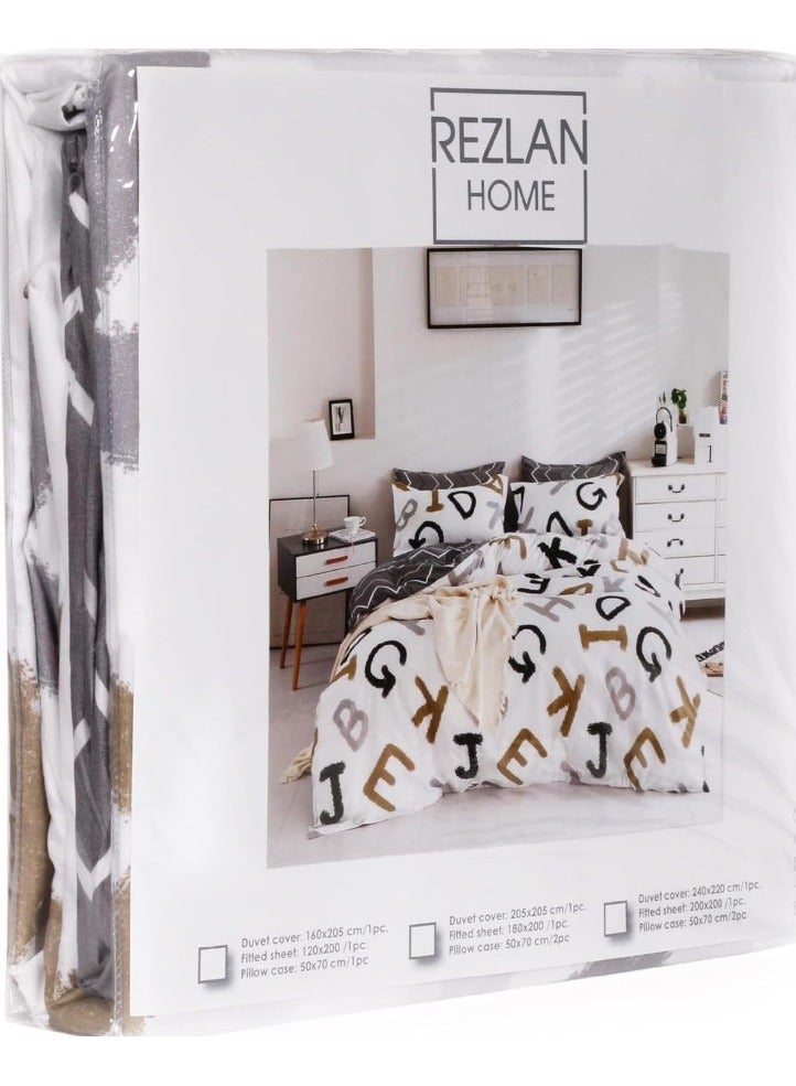 REZLAN UAE ريزلان الإمارات - مجموعة أغطية لحاف توأم - أغطية لحاف بيضاء على ألوان - 120x200 سم لأغطية لحاف التوأم والسرير الفردي - 3 قطع مع ملاءة مريحة (توأم، أبيض) - Image 5