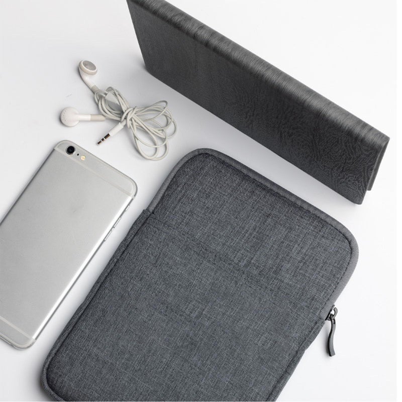 8 Inch Tablet Sleeve Protective Cover Case Bag Gray Canvas And Cotton Pouch - Image 5