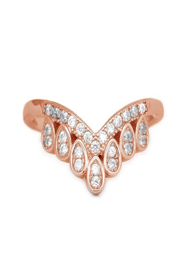 ZAVYA 925 Sterling Silver Gorgeous Cubic Zirconia CZ Crown Rose Gold Plated Adjustable Pair Toe Ring for Women | Stylish Silver Jewellery | Gift for Women | With Certificate and 925 Hallmark - Image 5