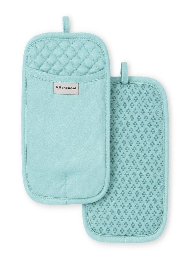 KitchenAid Asteroid Pot Holder 2-Pack Set, Mineral Water, 7"x10" - Image 1