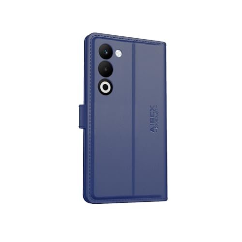 AIBEX ® Compatible for Oppo K13X 5G / Oppo A5 5G Flip Cover Leather Finish with Magnatic Closure | Inside TPU with Card Pockets | Wallet Stand | Complete Protection Flip Case -Blue - Image 3
