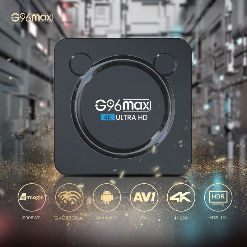 G96MAX Android TV Box S905W2 Chip Dual WiFi Bluetooth 4K 4G+32G