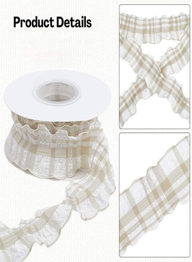 Homeaura Gingham Plaid Grosgrain Ribbon - 4cm x 10 Yards Wide Textured Plaid Design | Elegant Texture | for Gift Wrapping & Crafts | Hair Bows | Soft Durable Fabric - Image 3