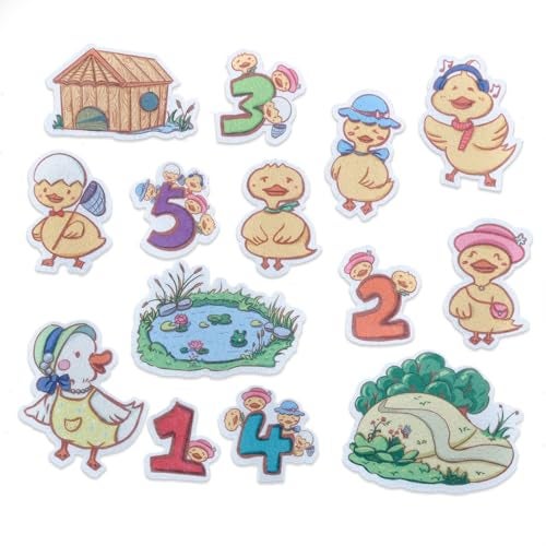CHEFAN Felt Flannel Board Stories for Toddler Five Little Ducks Preschool Felt Activities Flannel Graphic - Image 1