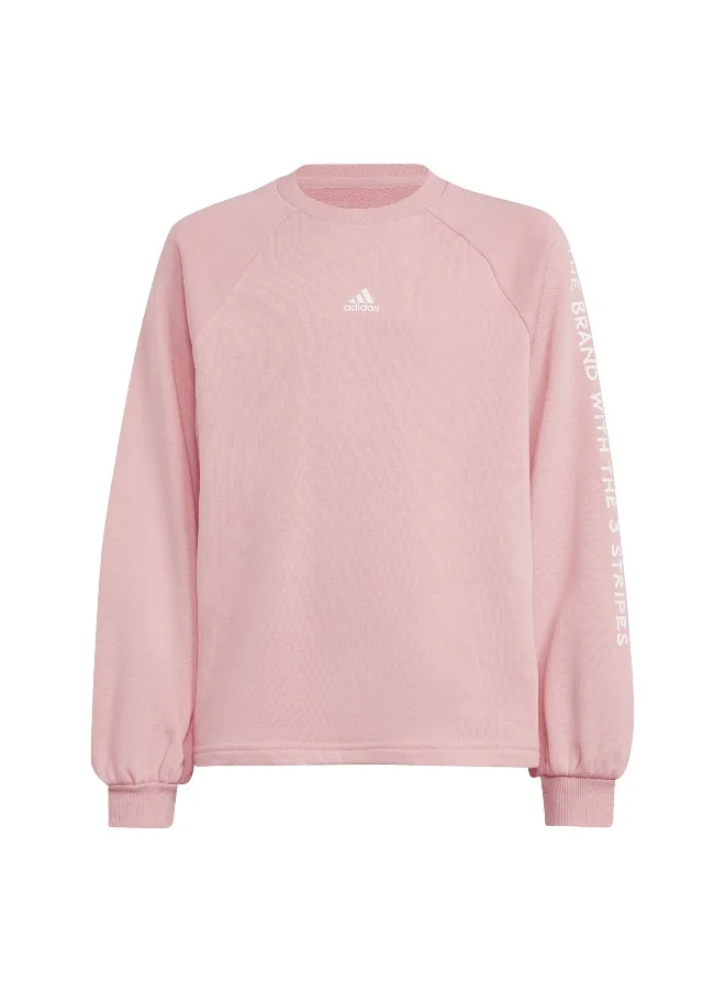 اديداس adidas Jg Jam Crew Pink Training Sweatshirts 7-8Y