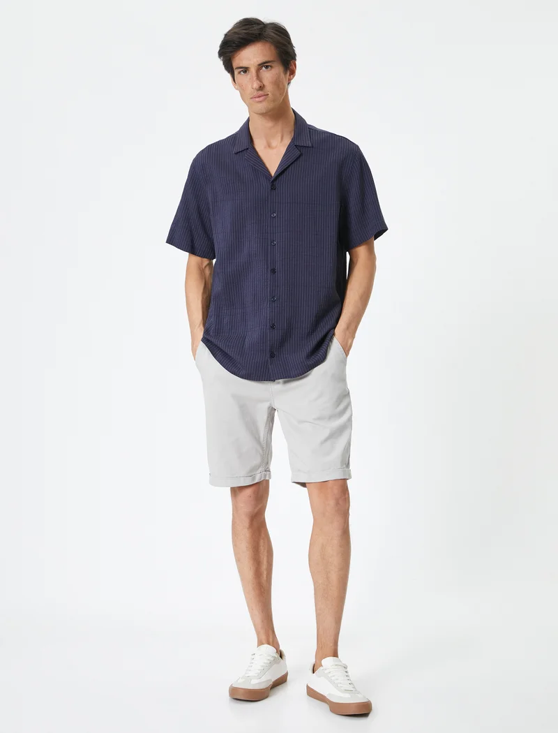 كوتون Koton | Solid Slim Fit Casual Shorts
