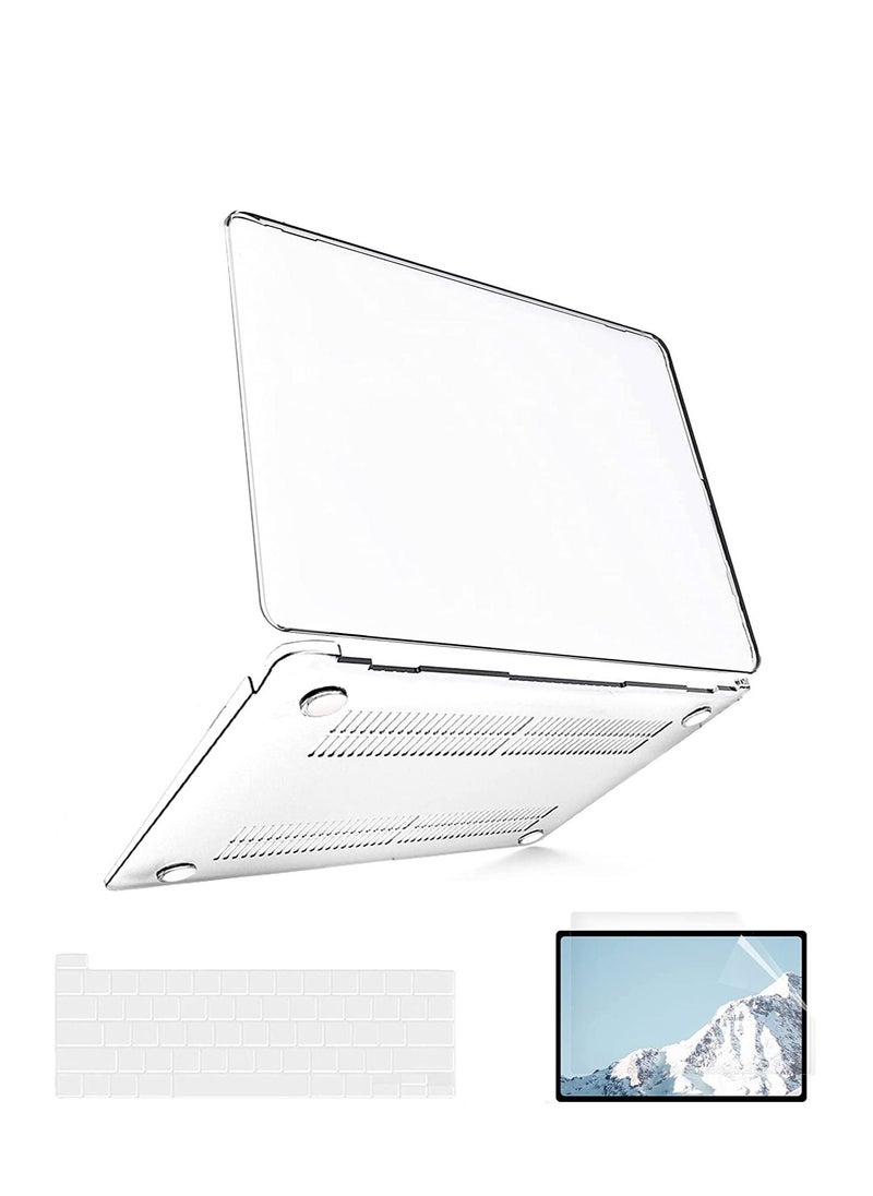 Generic 3 in 1 Hard Shell Cover Compatible with MacBook Air 13.6 inch 2025 M4 Chip A3240/2024 A3113 M3 Chip /2022 A2681 M2 Chip, Hard Shell Case + TPU Keyboard Skin Cover + Screen Protector ,Frosted Clear  - Image 1