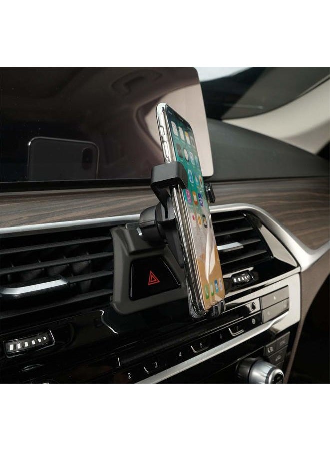 BEERTE Phone Holder fit for BMW 5 Series 2017-2024 528i 530i 530e 540i Adjustable Air Vent Car Dashboard Cell Phone Mount, Carbon Fiber Pattern Phone Mount fit for Any Smartphone - Image 5