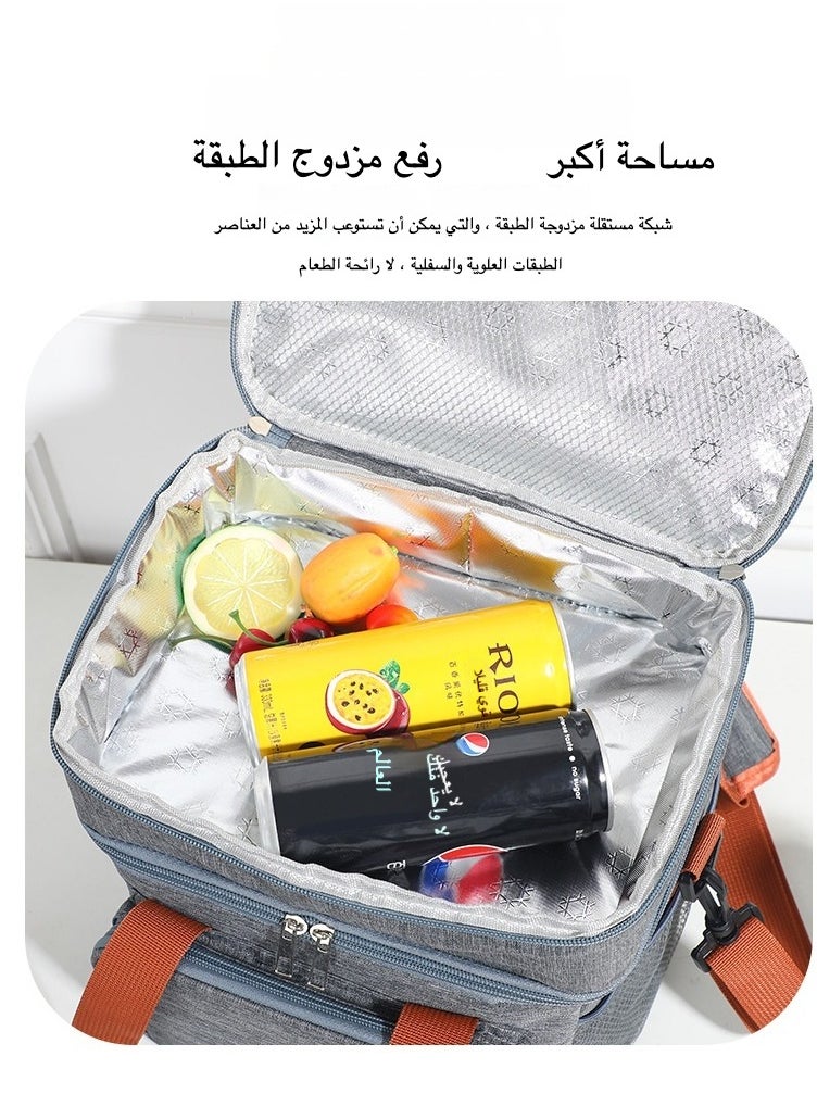Generic Insulated Crossbody Lunch Bag – Thickened Leakproof Thermal Tote with Adjustable Strap,6-Hour Food Freshness, Eco-Friendly Cooler Bag for Office/Picnic  - Image 2