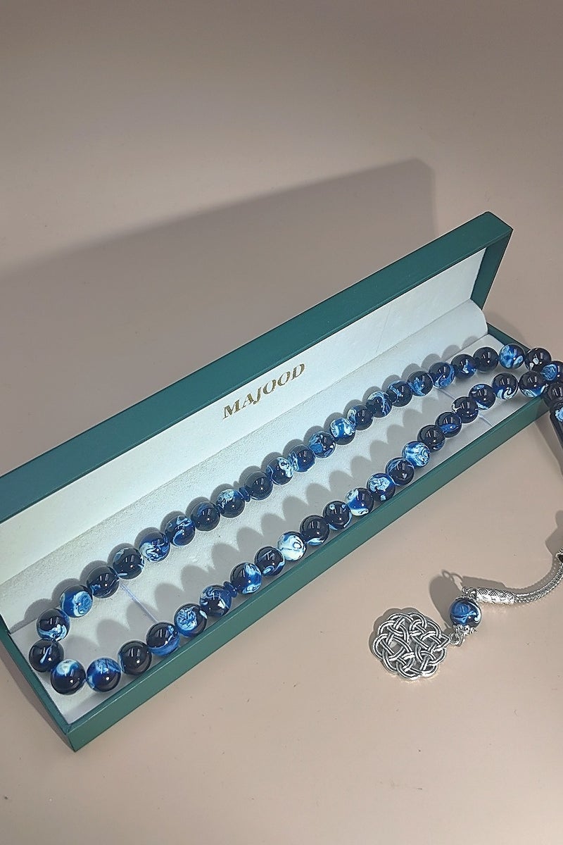 موجود 45 مسبحة صلاة من الراتنج الكهرماني/تسبيح/10 مم/للرجال والنساء - Image 5