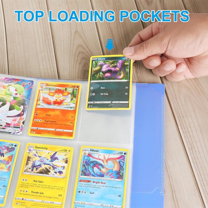 ABLY 120 Pages Double-Sided Trading Card Pages Sleeves 9-Pocket Clear Plastic Game Card Protectors for Skylanders, Pokemon, Baseball Cards and More, Fit 3 Ring Binder - Image 4