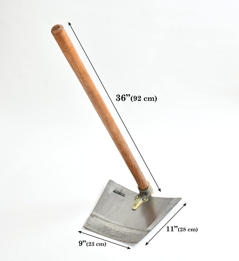 KRUFE Stainless Steel Spade Blade 9x11 Inch | Replacement Blade for Digging Gardening and Landscaping | Corrosion Resistant Metal Spade Head for Soil Work Compatible with Standard Handles - Image 4