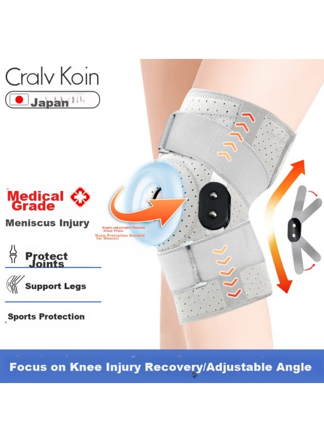Cralvkoin Brand Sports Knee Brace For Arthritis, Meniscus Injury, Fluid Retention, Professional Protection For Running And Hiking - Image 1