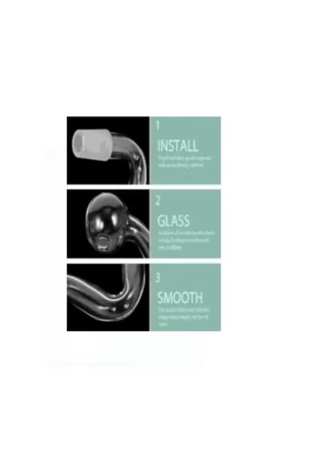 10 قطع أنابيب زجاجية صغيرة قطر 10 مم لتدفق المياه، أنابيب تغذية لمضخات المياه لفلتر أحواض السمك، أنابيب سطحية لشفط العوالق، ملحقات لحوض السمك المزخرف بنباتات وتصميمات مائية، مناسبة لحوض الأسماك.