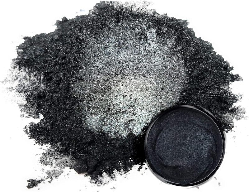 Eye Candy Pigments Premium Black Mica Powder - Yoru Black (25gr) - for Epoxy, Resin, Soap, Paint, Woodworking, Acrylic Pouring, Bath Bombs, Fishing Lures - DIY Arts and Crafts Additive - Image 2