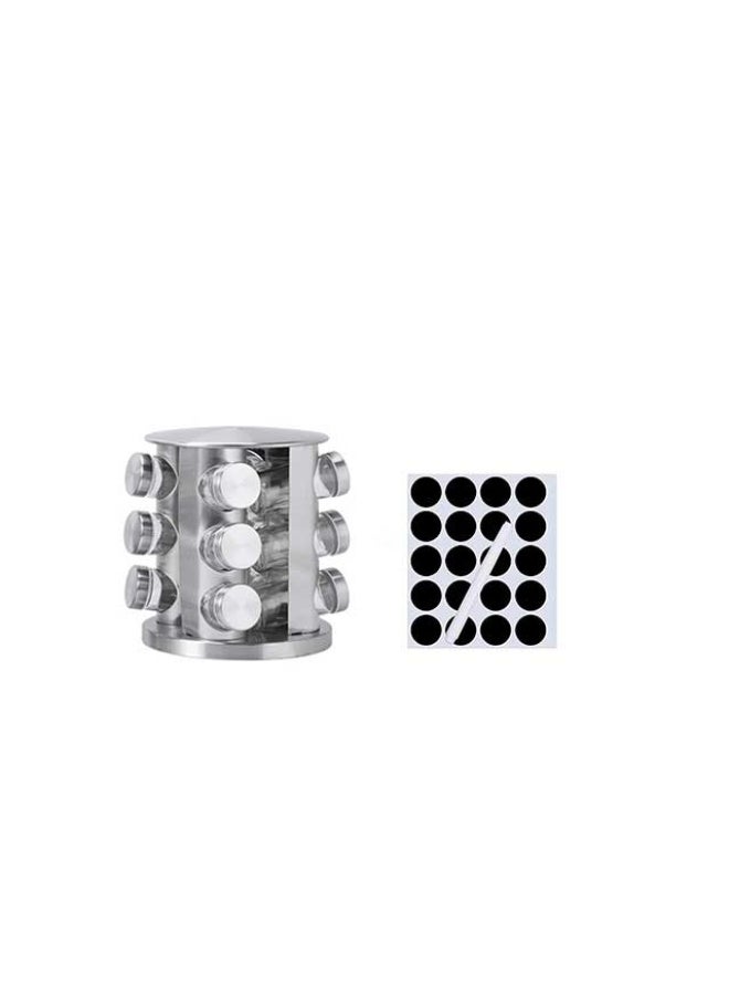 Rotating Spice Rack, 12 Jars with Stickers and Pen, China