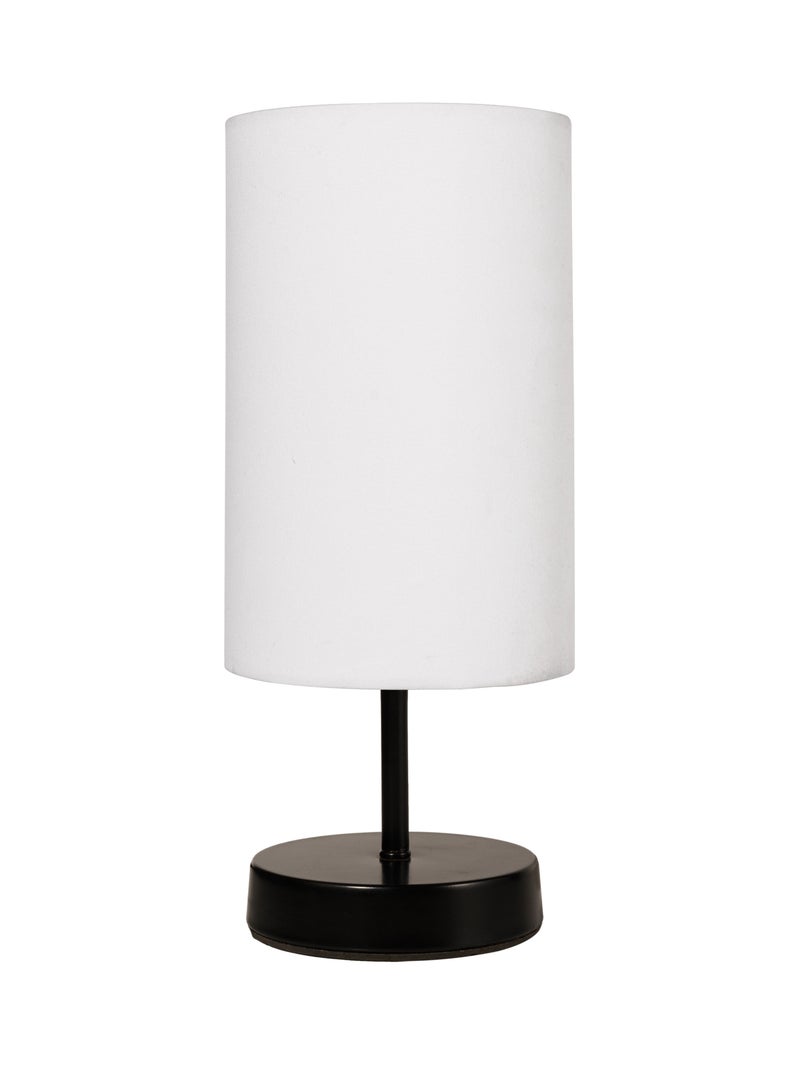 El Rawda Lighting Table Lamp  With A Unique Fabric  And Metal - Modern Table Lamp for Bedroom & Living Room - | Color: Black × White | Size: 35x15x15 cm - Image 1