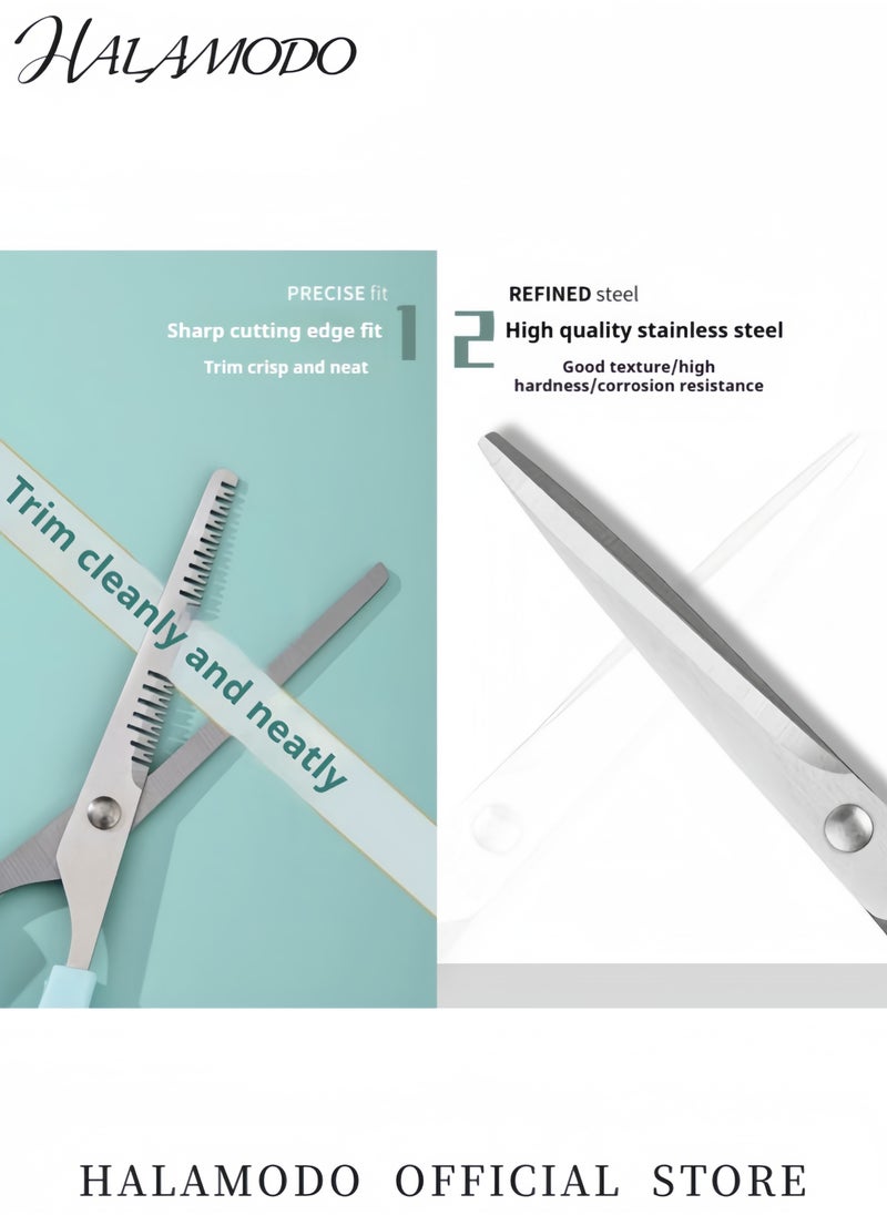 HALAMODO 3PCS Hair Cutting Shears Set Professional 6.5inch Hair Cutting Shear Hair Thinning Scissor and Comb Stainless Steel Hair Scissors Barber Thinning Scissors and Comb Kit for Women Men Kids  - Image 4