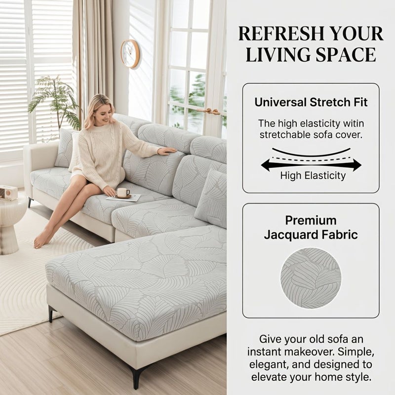 1pc White High Density Fleece Sofa Cover Dual Seat Cushion Cover Protective Anti Scratch Decor For Pet Owners Elastic 4 Sizes And 6 Colors - Image 1