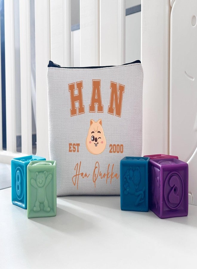 حقيبة مكياج للأولاد من مجموعة WCGXKO الكورية للهدايا الموسيقية (2000Quokka)، بيج - Image 5