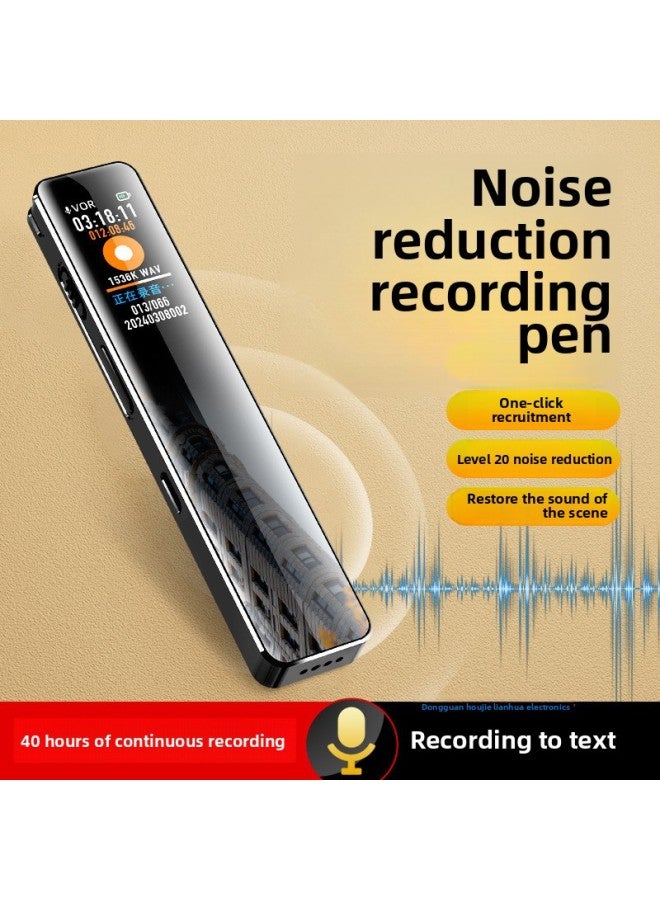 Recording Pen Professional High Definition Noise Reduction Portable Student Class Equipment Lawyer Special Artifact Recording And Playing All-in-One Machine-Body Color:[pen-shaped Recorder Pen]-Memory Capacity:[free Memory Upgrade: Take 16g And Send 32g] - Apple Package: [host + Apple Mobile Phone Downloader + Free Recording To Text + Three-year Warranty]  - Image 2