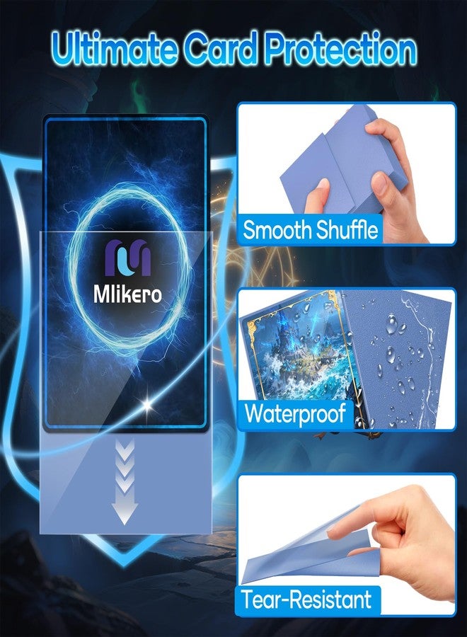 Mlikero 500 Count Card Sleeves, Matte Magic Card Sleeves, Smooth Shuffle & Tear Resistant, Fit for MTG, TCG, CCG (Light Blue) - Image 4