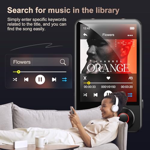 MECHEN 128GB MP3 Player with Bluetooth - MECHEN D53 Portable MP3 Touch Screen Music Player with HiFi Speaker, 2.4" Screen MP3 Player with Voice Recorder, FM Radio, Support up to 512GB SD Card - Image 3