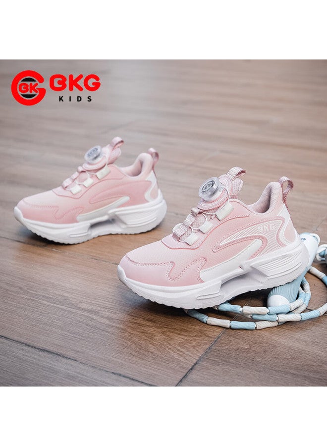 Bkg Kids Jump Rope Training Shoes Girls Elementary School Running Non-slip Wear-resistant Sports Shoes Zyq25607 Pink Size 32 - Image 1
