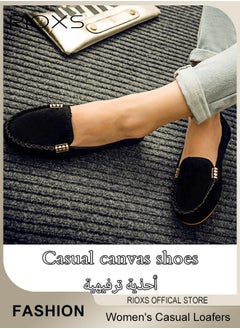RIOXS Women's Loafers, Fashion Casual Slip On Flats, Comfy Breathable Flat Shoes, Classic Penny Loafers, Woman Dressy Shoes, Lightweight Ladies Flat Shoes For Driving Walking Offcie Or Home Wear  - Image 2