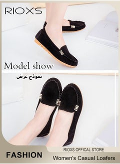 RIOXS Women's Loafers, Fashion Casual Slip On Flats, Comfy Breathable Flat Shoes, Classic Penny Loafers, Woman Dressy Shoes, Lightweight Ladies Flat Shoes For Driving Walking Offcie Or Home Wear  - Image 4